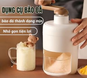 MÁY BÀO ĐÁ TUYẾT QUAY TAY CHẤT LIỆU NHỰA ABS LƯỠI THÉP KHÔNG GỈ AN TOÀN SỨC KHỎE - DỤNG CỤ LÀM ĐÁ BÀO MỊN NHƯ TUYẾT CẦM TAY KHÔNG TỐN SỨC ĐA NĂNG TIỆN DỤNG