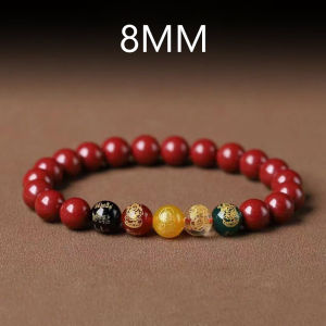 Change Better Natural Cinnabar Pixiu Bracelet Five Way of Gods Agate Carved Bracelets for Women Men Wealth Handstring Jewelry