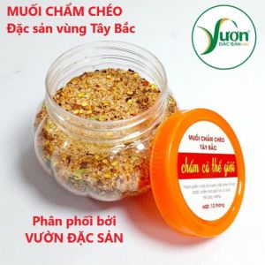 Muối chẩm chéo Khau Phạ đặc sản Tây Bắc (Hũ 250g) dùng chấm trái cây đồ ăn pha chế nước chấm - Gia dụng Phước Hòa