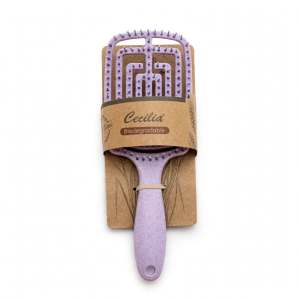 [Cecilia] Biodegradable Vented Hair Brush | Eco-Friendly Detangling Brush for Scalp Massage | Wet &
