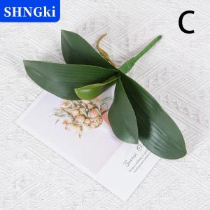 SHNGki Phong Lan Lá Nhân Tạo Phalaenopsis Thân Cây Lá Giả Cymbidium Hoa Lá Màu Xanh Lá Cây Bất Cảm Ứng Cao Su Số Lượng Lớn Trang Trí Nội Thất