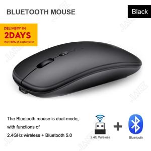 (HD1)Wireless Mouse Bluetooth Mouse 2.4GHz Optical Rechargeable Ultra Thin Silent Mice for PC Laptop Tablet