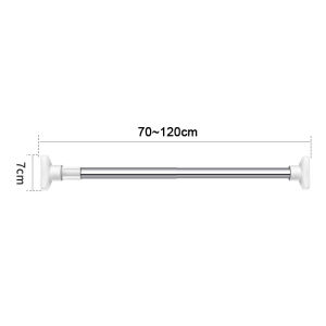 53cm-280cm Punch-free Telescopic Adjustable Clothes Rod Bathroom Clothes Drying Racks Stainless Steel Shower Curtain Rods Extendable