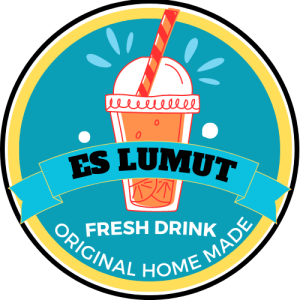 Cetak Stiker Lebel Produk Minuman ES LUMUT 25 Pcs Kiss Cutting Bulat 4cm Siap Tempel Bisa COD
