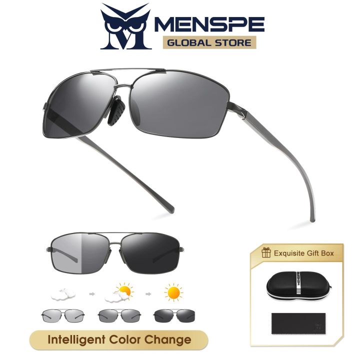 Men's Photochromic Sunglasses Polarized Transition Sun Lens UV Glasses w/  Case | eBay