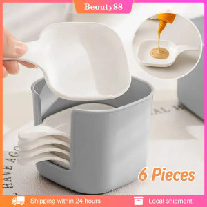6pcs Sauce Dish Flavored Plate Set Flavor Dish Serving Tray Hot Pot Seasoning Dipping Plate Sauce Bowls Tableware Set With Storage Rack