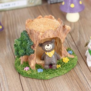 NCUMBE มินิมินิ เครื่องประดับหลุมต้นไม้ การ์ตูนลายการ์ตูน คาวาอิ เครื่องประดับเรซินสนามหญ้า ตกแต่งลานสวน ความโรแมนติค งานฝีมือบนโต๊ะสไตล์ชนบท คริสมาสต์