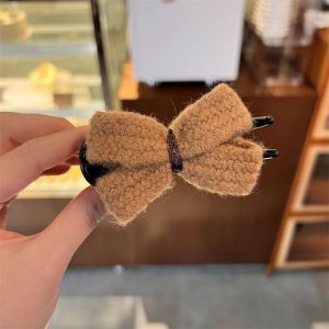 Cutie Fur Bow Hair Clip Claw Clip 可爱气质毛线蝴蝶结头饰发夹丸子头抓夹
