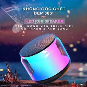 Loa Bluetooth Mini S300 Loa Không Dây Cầm Tay Đèn LED RGB Nháy Theo Nhạc Hỗ Trợ Thẻ Nhớ Công Suất 5W