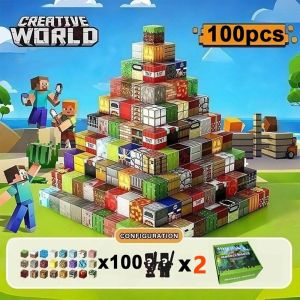 My World Set Magnetic Building Blocks DIY Assembly Toy 3D Model for Boys and Girls Early Educational