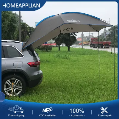 GLAMPTURE Double Layer Anti UV Rainproof Car Awning Tent Outer Tent Waterproof Fabric Shelter for Outdoor Travel Camping Beach