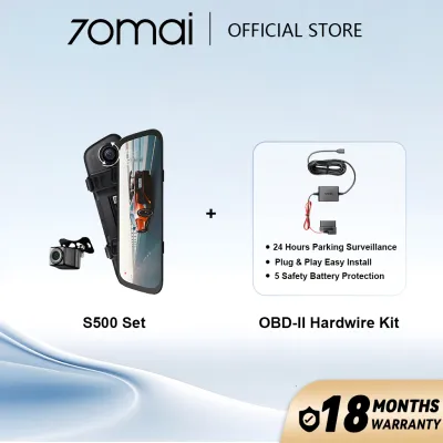 70mai S500 Rearview Dash Cam 3K HDR Image 9.35 Full-Laminated Touch Screen Voice & App Control