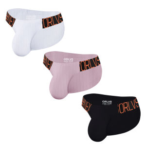 CMENIN ORLVS 3Pcs Cotton LOGO Breathable Underwear Men Jockstrap High Quality Briefs Mens Underpants Pouch OR6231