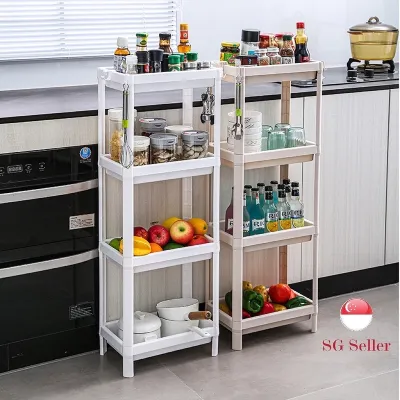 SG Stock Rack Bathroom Kitchen Toilet Living Room Multipurpose Modern Shelf Slim Rack Organizer 2022