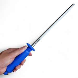 Liếc dao 2 trong 1(trơn và mịn) 25cm nhập khẩu Đức cho chất lượng liếc dao sắc bén cán màu xanh