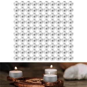 100pcs kim loại ly tealight tins lọ và 100pcs bấc lõi cho DIY làm và nhà decors dự án