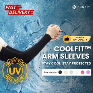 FUNFIT Coolfit™ UV-Protective Arm Sleeve (Adult/ Junior)  (SG Seller | Fast Shipping | High Quality ) For Outdoor Sports Cycling Gardening Driving