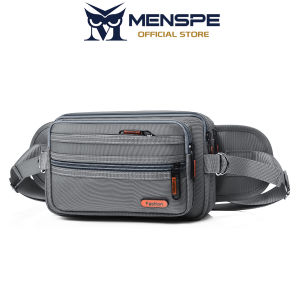 MENSPE Mens Waist Bag Large Capacity Waterproof for Leisure Street Casual Travel Sports