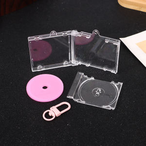 YAFEN Blank Album CD Case Keychain Pendant Mini CD Player Keyring Peripheral Commemorative Album Key Holder DIY Bag Hanging Decoration