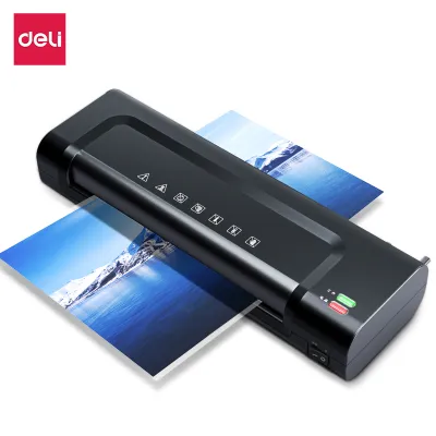 Deli เครื่องเคลือบ เครื่องเคลือบบัตร A4 เครื่องร้อนไว เคลือบเร็ว 280 มม./นาที อุปกรณ์สำนักงาน Laminator