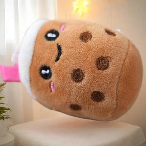 QUANSEN 1 Piece Stuffed Boba Doll Kawaii Backpack Bag Decor 8cm Cute Bubble Tea Keychain Soft Plush Toy Pendant Kids Birthday Gift