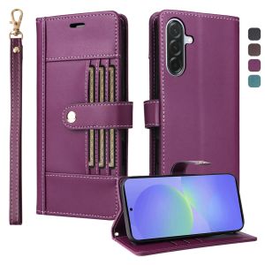 New Phone Case For Samsung Galaxy A56 A17 A36 A26 A16 A06 A07 A55 A35 A25 A05S A15 A54 A34 A04S A14 Magnetic Leather Wallet Card Slot Flip Cover Casing