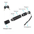 Laser Pointer Senter Green Laser Pointer Hijau Recharger Dengan Batre Dan Tempat Cash Free Box - 303. 