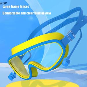 [WQP Fashion Store] Flash Sale Jewelry 2025 Large Frame Swimming Goggles For Kids High Quality Antifog Swim Glasses Waterproof HD Swim Eyewear Swim Equipment
