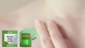 EELHOE Matcha Body Scrub Body cleansing nourishing moisturizing skin moisturizing hydrating exfoliating and scrubbing Exfoliating Body Scrub