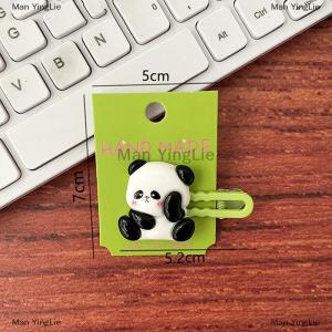 [COD] Man YingLie Cute Panda Hair Clips Cartoon Animal Barrettes Hairpin For Women Girls Student Bangs Clip Versatile Headwear Side Clip Hair Accessories