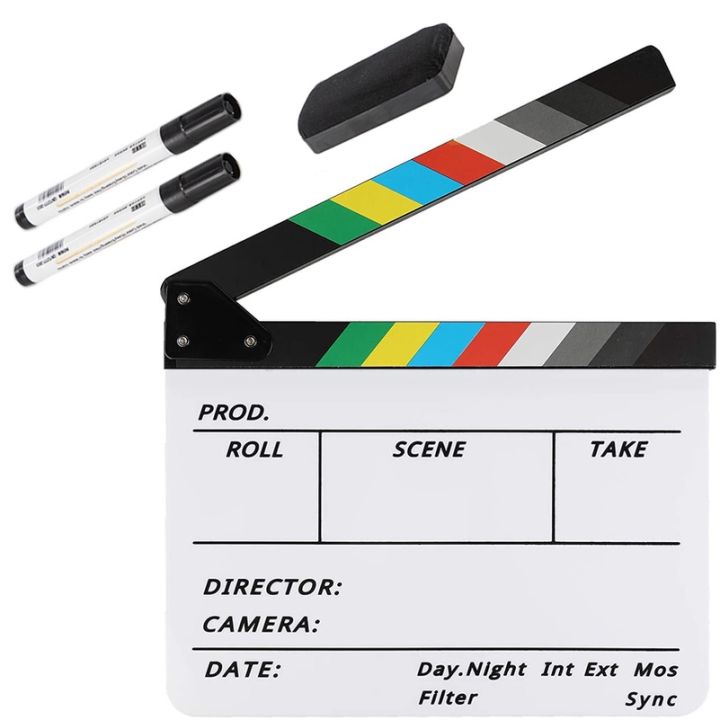 [24h delivery] Acrylic Film Clapperboard Plastic Movie Clapper Cutting ...