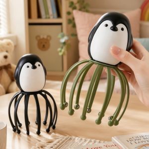PANDORPOU USB Rechargeable Head Octopus Massager Kneading 500mAh Portable Scalp Massager Multi-Function Red Light Care Claw Electric Head Massager for Deep Relaxation