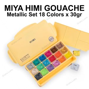Miya Himi Gouache Metallic Set 18 colours x 30 gr
