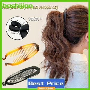 bashijian กิ๊บหนีบผมทรงปลาสีทึบสำหรับผู้หญิงกิ๊บหนีบผมทรงกล้วย
