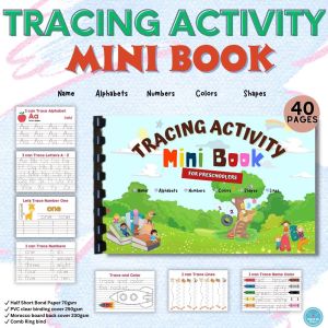 Tracing Activity Mini Book for Preschoolers Workbook Worksheet | RABAH UP STORE