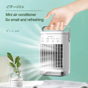 Creative Air conditioning fan plus water and ice single cold household desktop small silent fan 4-speed desktop 5V power supply
