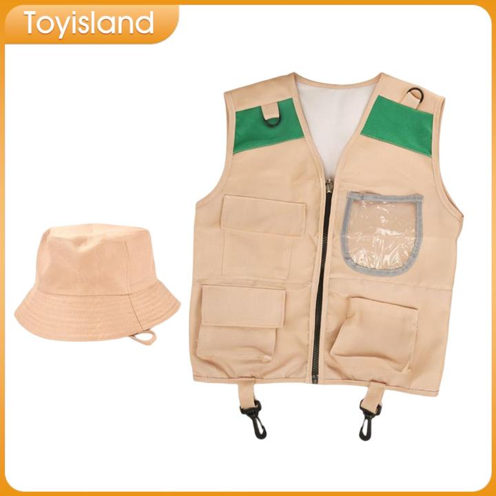Toyisland Cargo Vest and Hat Set Nature Adventures Suit ,Party