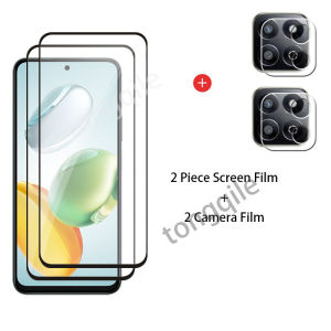 ปกป้องหน้าจอสำหรับ Honor X7c HonorX7c 4G 2024กระจกนิรภัยใสฟิล์ม HD เลนส์กล้องถ่ายรูปกันรอยขีดข่วนแก้วป้องกันความแข็ง9H