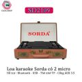 Loa karaoke bluetooth SORDA Vali sách tay SD-2109 cao cấp tích hợp 2 micro không dây hỗ trợ Bluetooth V5.0. 
