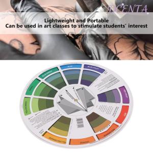 DCENTA Color Wheel Chart Lightweight Portable Blending Effect Fine Workmanship Reversible Wheel Simple Operation Color Wheel Poster for Household for Classroom