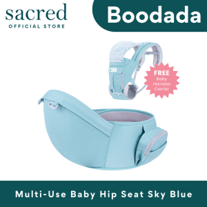 Boodada Breathable Multifunctional Ergonomic Hip Seat Baby Carrier Comfortable Sling with Pockets 2Months+ up to 20KG