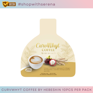 Curvwhyt Coffee by Hebeskin 10pcs per Pack with Glutathione Collagen and L-Carnitine for Skin Brightening Premium Body Support Coffee Blend with Natural Ingredients for Daily Wellness Confidence & Self-Care