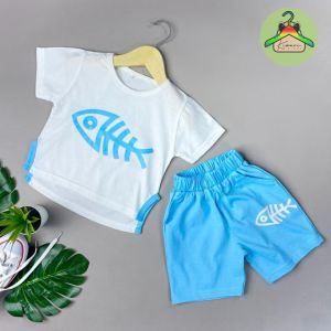 Setelan Baju Anak Laki-Laki BLUE FISH 1-4 Tahun