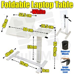 Foldable Laptop Table Movable Computer Laptop Table Foldable Standing Desk Portable Bedside Bed Sofa Side Study Table Adjustable Folding Tables for Home Office