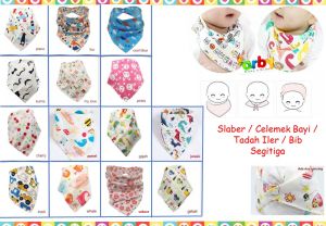 Slaber Segitiga / Bib Segitiga / Tadah Iler / Celemek Bayi Segitiga