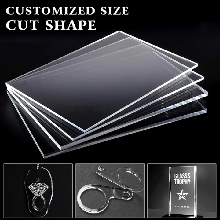 Plexiglass Transparent Acrylic Board Sign Clear Plastic Sheet DIY gift ...