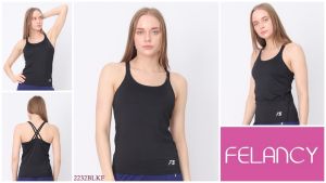 Kaos Sport FELANCY  Ada Cup Tanpa Lengan Bahan Ringan / Kamisol Baju Olahraga / Dalama Underwear 2232F