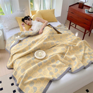 [Yongyw] Chăn bông sợi cotton 3 lớp loại A đa năng chăn điều hòa không khí mềm mại và thân thiện với da dùng làm ga trải giường.