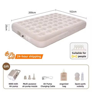 Air Bed Double or Single Inflatable Bed Queen or King Family Size For Camping With Pum