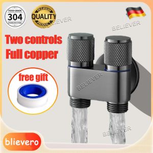 304 Stainless Steel Multi-Function Standard Spout Two Way Angle Valve With Ring Cover Give gifts
